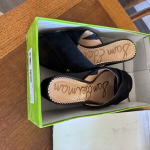 Sam Edelman Jayne Block Heel, Black Suede, Size 8M